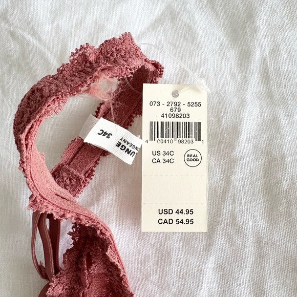 Aerie Meadow Bound Lace Plunge Bralette - Picture 3 of 4